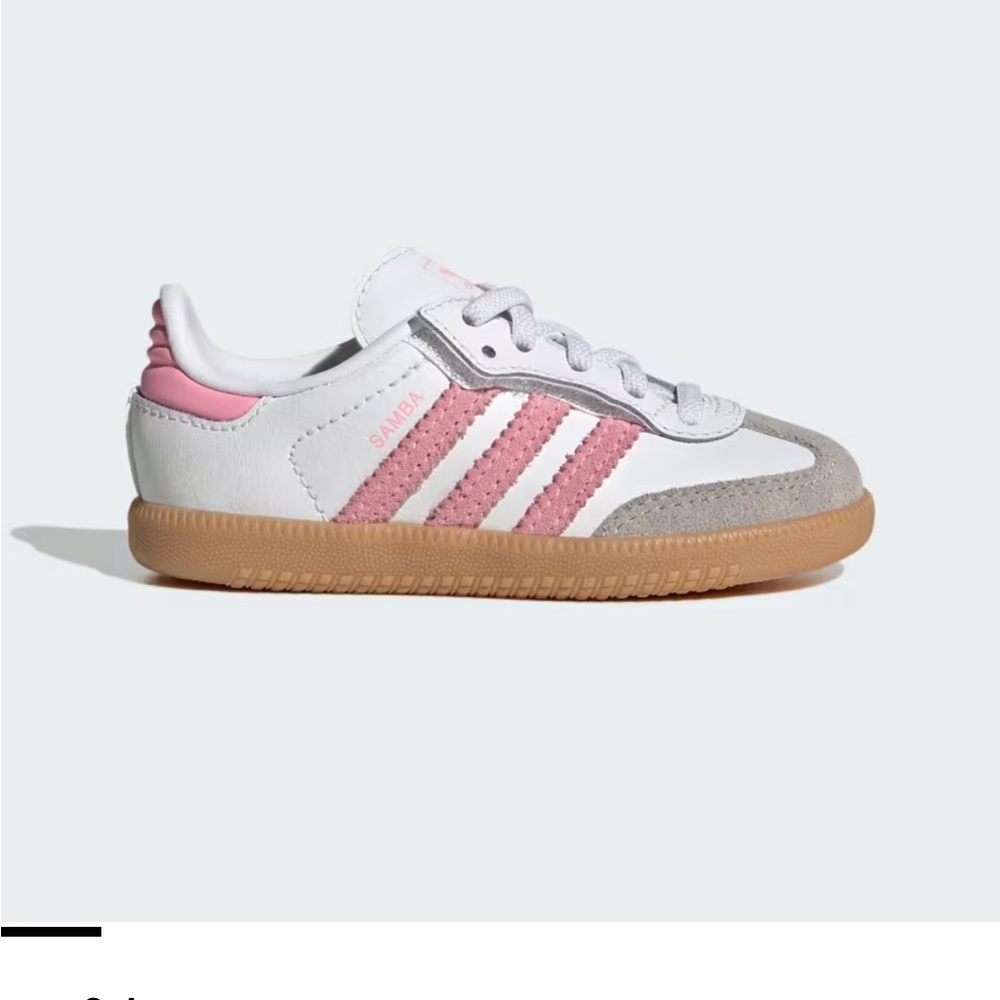 Adidas Baby/Toddler Samba Pink White Sneakers - size 5